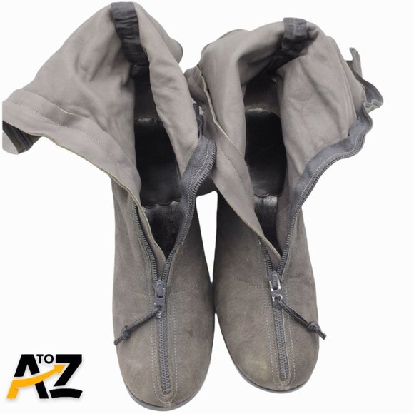 Golo Boots Grey Suede Stripper Size 5M Heeled W/Zipper Tall - Picture 4 of 9
